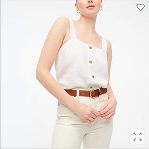 Brand NWT JCrew white button tank - Size M